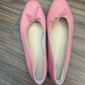 Pink J Crew leather flats